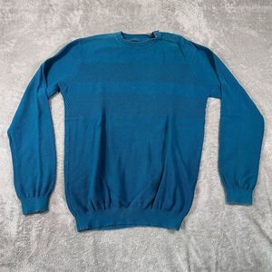 Lindbergh Black Label Men's Pullover Sweater Size M‎ Blue Textured Knit